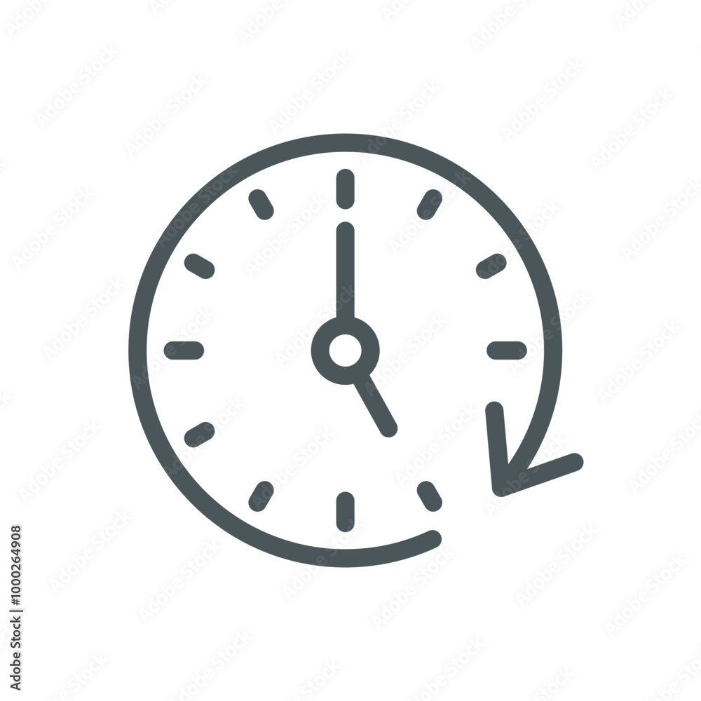 Clock icon in flat style. Round watch vector illustration on isolated background. Timer sign business concept. Clock icon in flat style. Round watch vector illustration on isolated background. Timer sign business concept.
