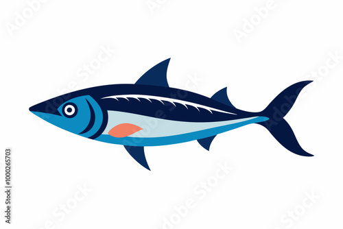 Creative vector design of mackerel fish on a white background