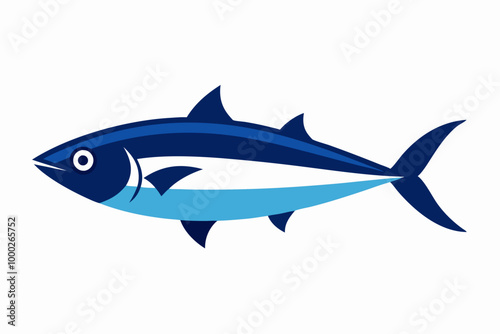 Creative vector design of mackerel fish on a white background