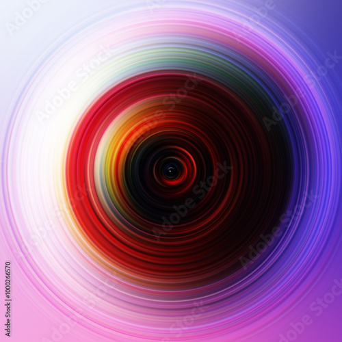 Colorful radial motion effect. Abstract rounded background. Color curves and sphere. Multi color gradient rings and circles wallpaper. Colored texture backdrop and banner.