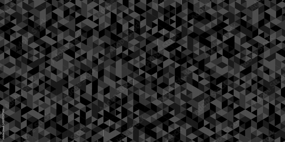 Fototapeta premium Abstract Vector geometric seamless gray and black cube square low polygon background. abstract surface creative diamond pattern gray Polygon Mosaic triangle texture background.