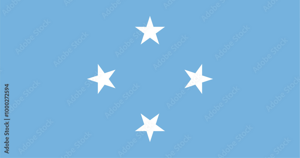Flag of the Federated States of Micronesia. Accurate proportion and official colors. Flag of the Federated States of Micronesia. Accurate proportion and official colors.