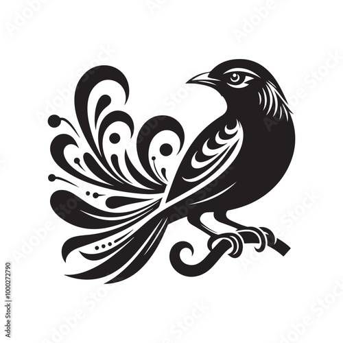 Mynah Bird Silhouette Vector Illustrations - High-Quality Design Assets