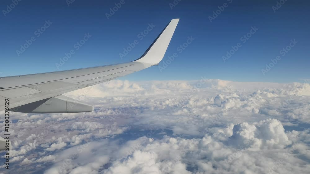 Flying over cumulus clouds through Taurus Mountains Flying over cumulus clouds through Taurus Mountains