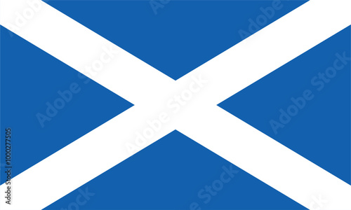 Flag of Scotland. Accurate proportion and official colors.