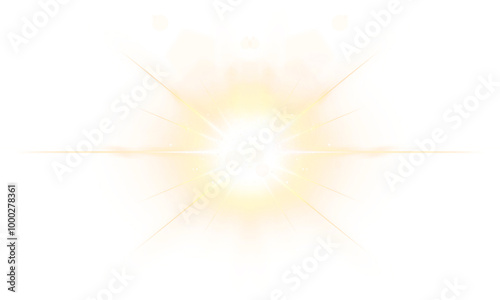 Sunlight Glow Effects On A transparent Background