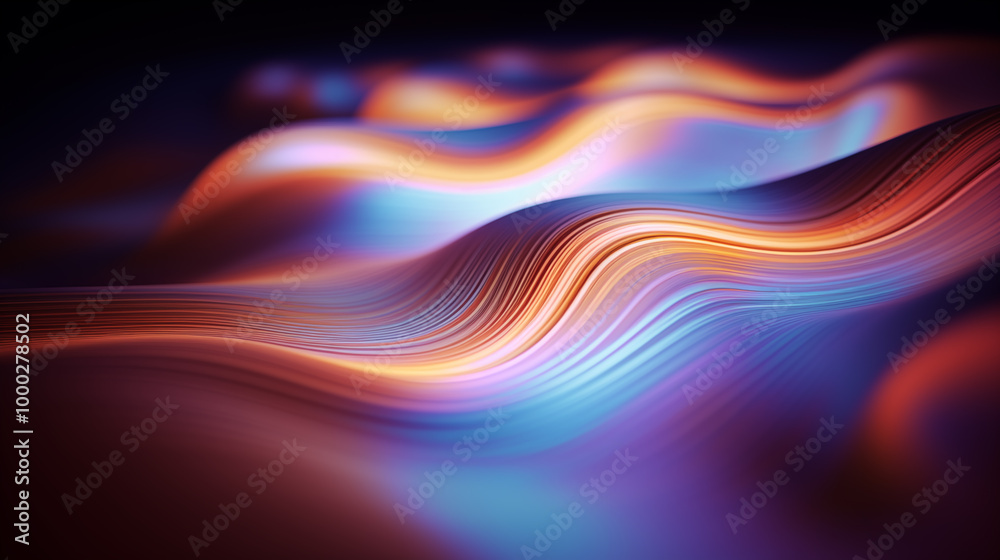 Abstract neon waves with vibrant flowing gradient lines Abstract neon waves with vibrant flowing gradient lines
