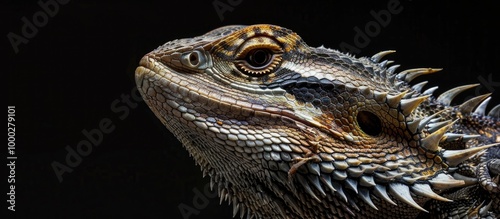 Eastern Bearded Dragon A Lizard With A Beard And Spines Lizard Molting Close Up View