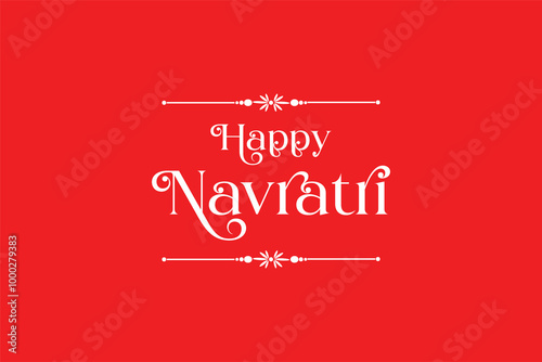 Happy Navratri Elegant Calligraphy In English