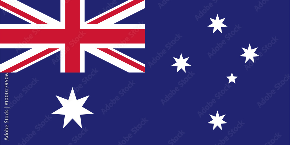 Fototapeta premium Flag of Australia. Accurate proportion and official colors.