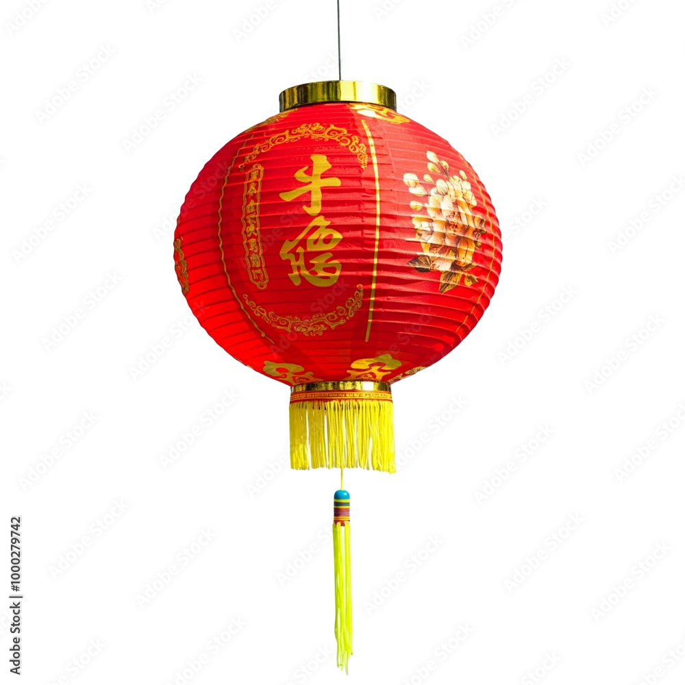 red oriental lantern, isolated red oriental lantern, isolated