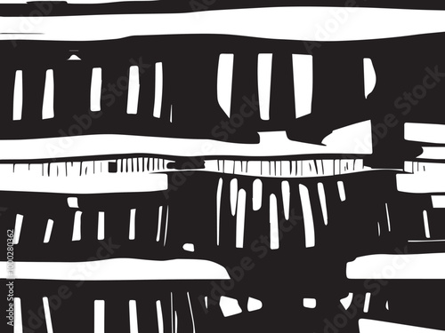 Abstract of many parallel horizontal stripes, with predominance for decoration and background with motif of conformity or variation