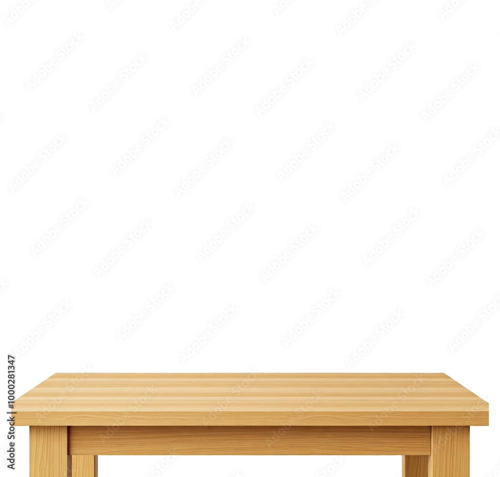 Empty wooden table top isolated, desk mockup, product display stand Empty wooden table top isolated, desk mockup, product display stand