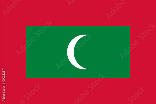Flag of Maldives. Accurate proportion and official colors.