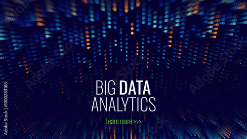 Cyber Big Data Flow Particles Bokeh. Digital Neural Network. Concept of AI Artificial Intelligence Technology Machine Deep Learning. Digital Communication. Science Technology Presentation Vector.