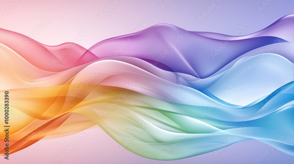 Fototapeta premium Abstract neural impulses in vivid, neon colors cascade down in a cascade.