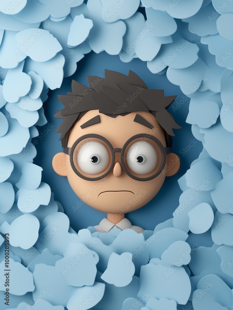 Cartoon Representation of a Confused Change Manager Surrounded by ...