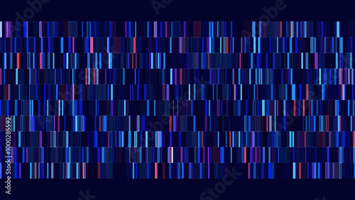 Futuristic Blueprint of Life DNA Sequence Test Visualization in the Realm of Technology. Journey into Genetics Dynamic DNA Sequence Test Vector Illustration for Science. Tech Blue Bg.