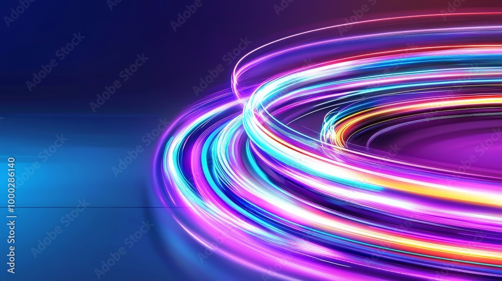 An abstract high-speed motion background on a blue background with colorful dynamic motion. A dynamic motion background for a banner or poster design concept. An abstract high-speed motion background on a blue background with colorful dynamic motion. A dynamic motion background for a banner or poster design concept.