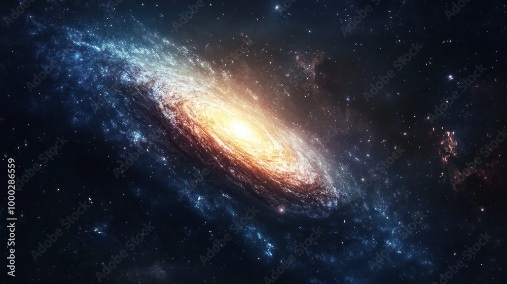 Fototapeta premium A Spiral Galaxy in a Field of Stars