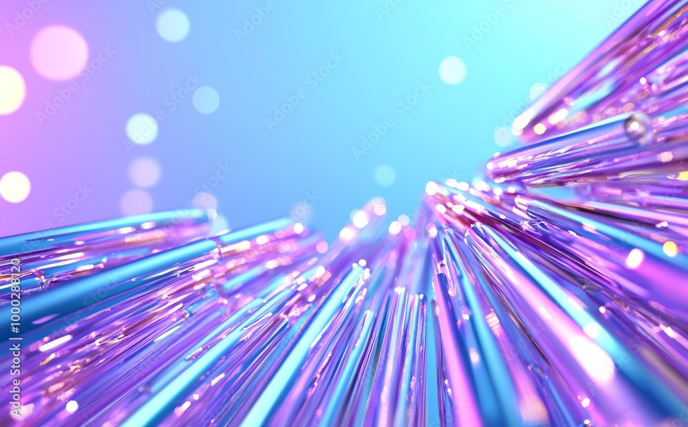 custom made wallpaper toronto digitalBlue, pink, purple wallpaper with abstract light effect 3D rendering