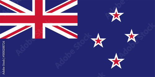 Flag of New Zealand. Accurate proportion and official colors.