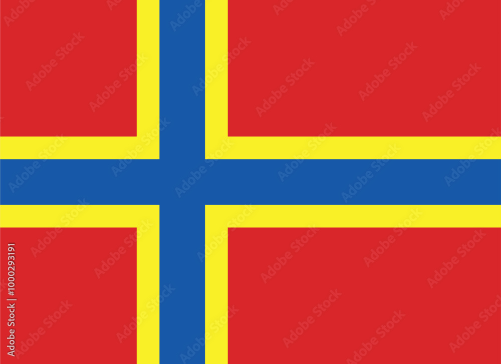 Naklejka premium Flag of Orkney, a Scottish council area. Accurate proportion and colors.