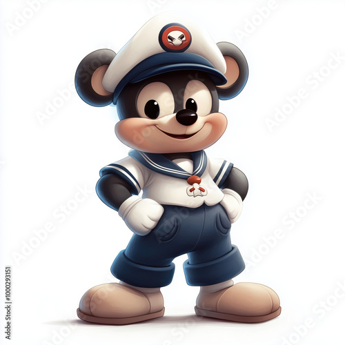 Cute cartoon of animals in sailor uniforms