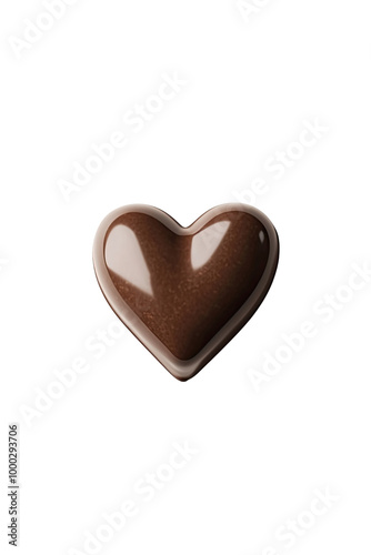 Heart chocolate dragees - Cute and sweet perfect for gifts Hyperrealistic Isolated white plain Transparent Background Highly Detailed 