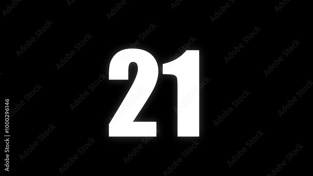 Pixel number 21 with alpha channel, numerology, number twenty one Pixel number 21 with alpha channel, numerology, number twenty one