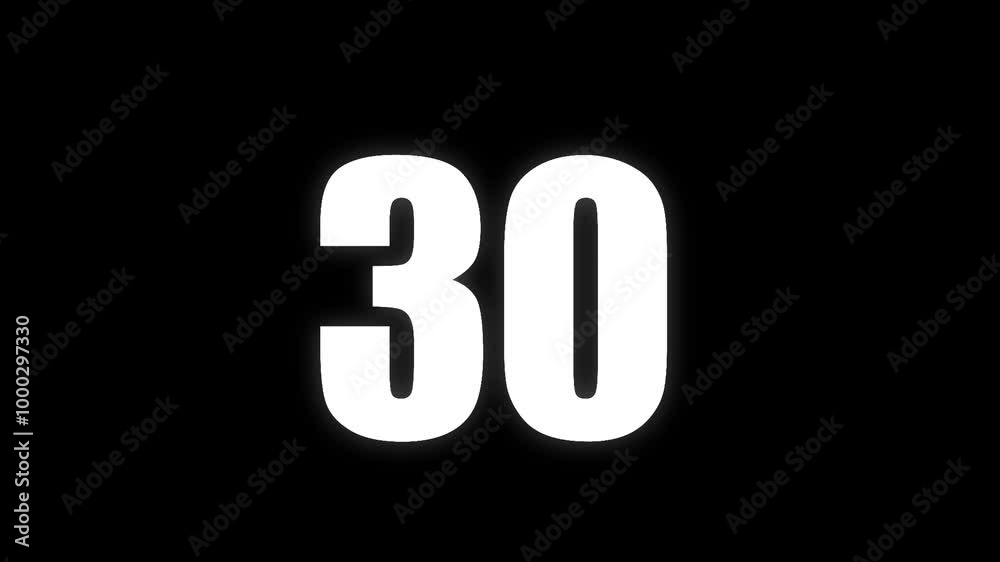 Pixel number 30 with alpha channel, numerology, number thirty Pixel number 30 with alpha channel, numerology, number thirty