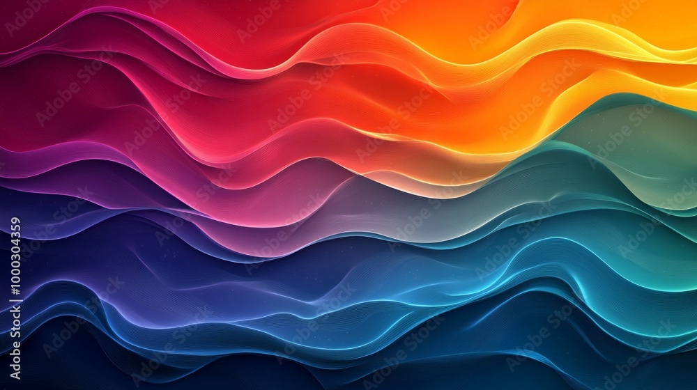 Colorful Abstract 3D Waves Colorful Abstract 3D Waves