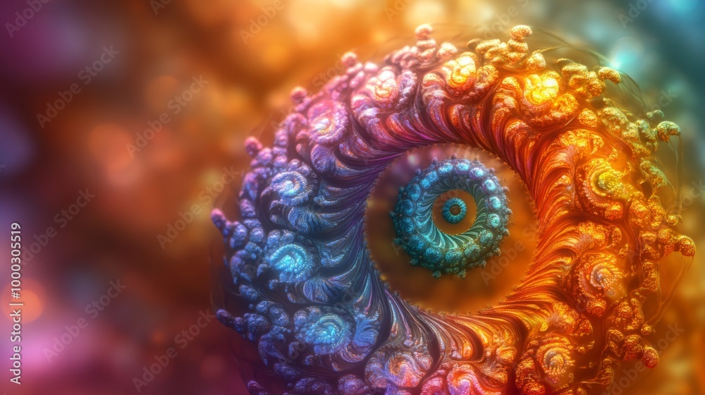 Colorful Fractal Spiral Colorful Fractal Spiral