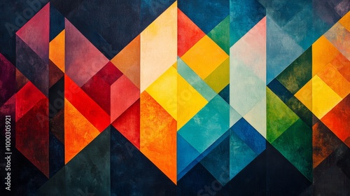 Vibrant Geometric Abstract Art