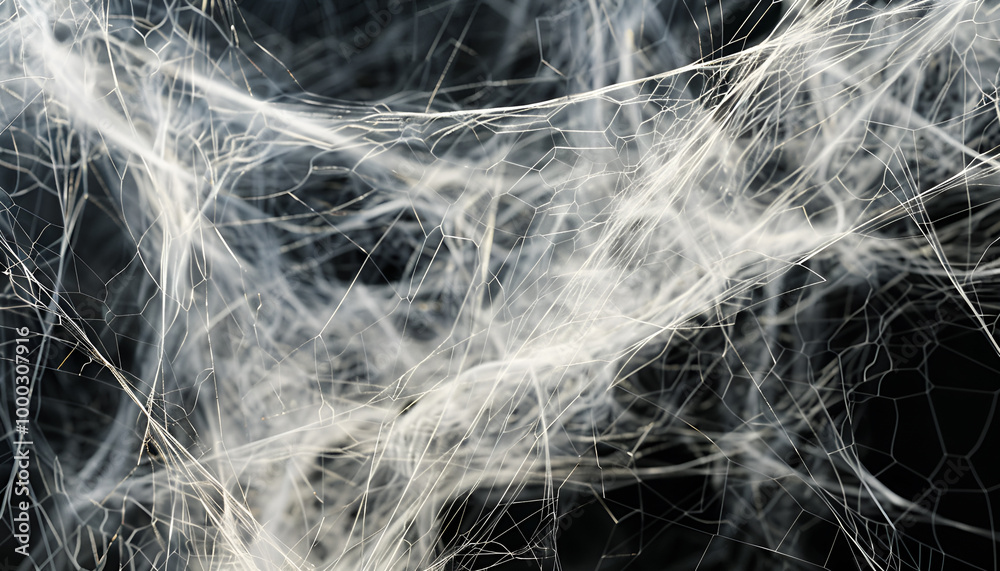 white spider webs on black background, halloween holiday texture white spider webs on black background, halloween holiday texture