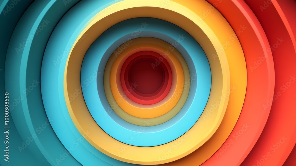 Colorful Concentric Circles Background Colorful Concentric Circles Background