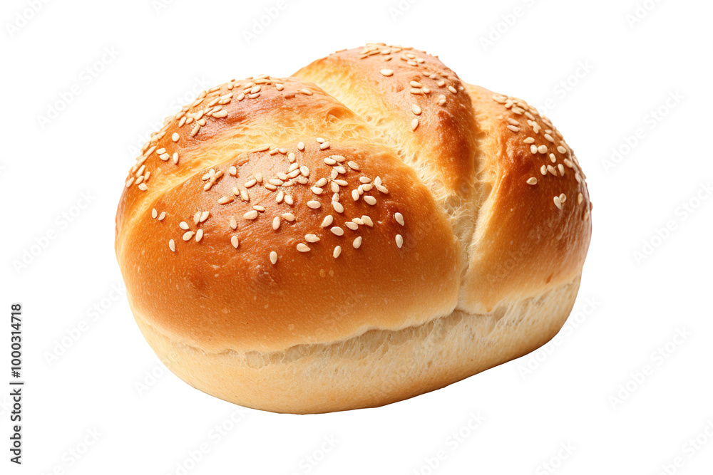 Tasty fresh bun isolated on transparent background