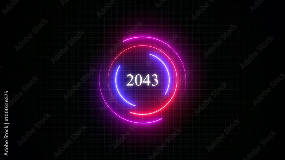 2043 ,text with screen effects of technological failures. Spectacular screen glitch with various kinds of interference ,New Year celebration. Future and futuristic technology concept 2043 ,text with screen effects of technological failures. Spectacular screen glitch with various kinds of interference ,New Year celebration. Future and futuristic technology concept