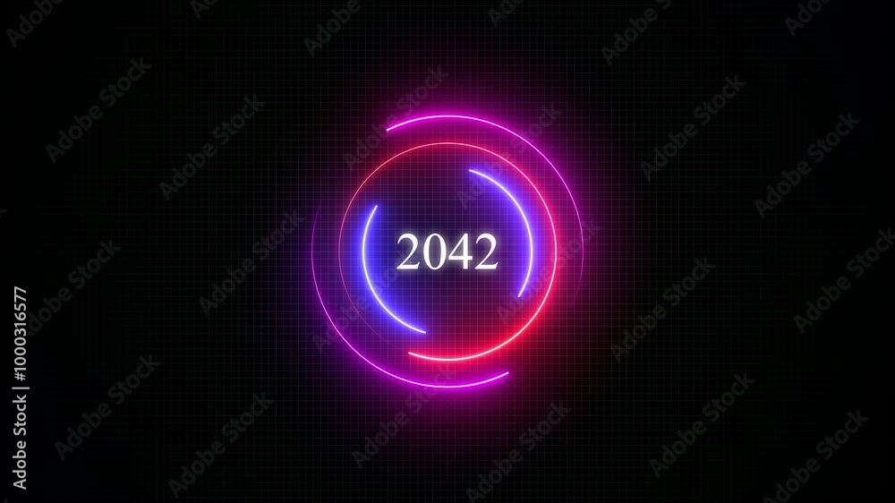2042 ,text with screen effects of technological failures. Spectacular screen glitch with various kinds of interference ,New Year celebration. Future and futuristic technology concept 2042 ,text with screen effects of technological failures. Spectacular screen glitch with various kinds of interference ,New Year celebration. Future and futuristic technology concept