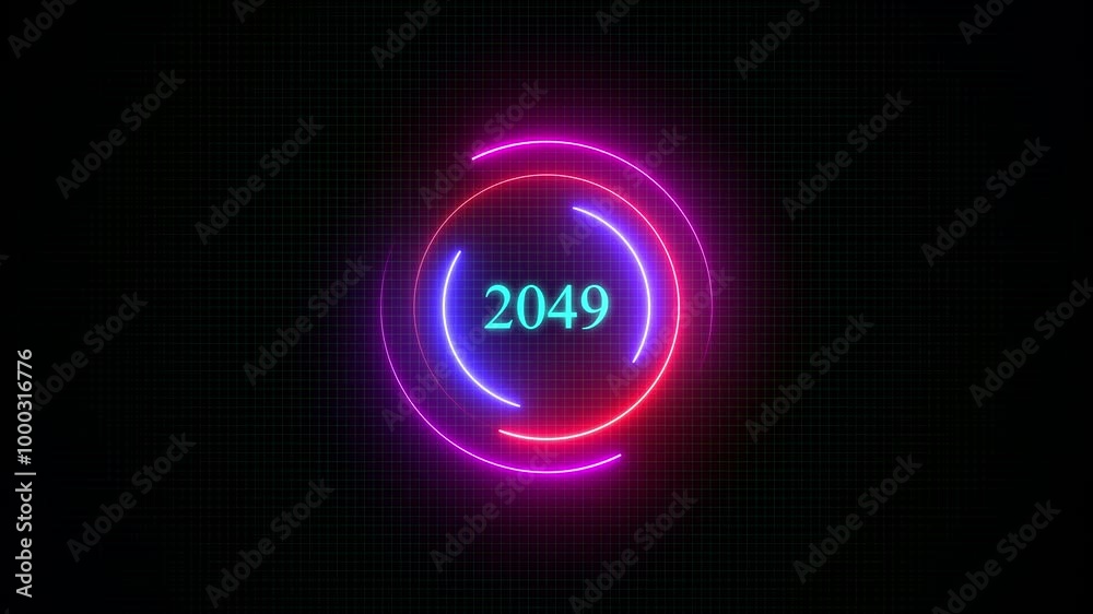 2049 ,text with screen effects of technological failures. Spectacular screen glitch with various kinds of interference ,New Year celebration. Future and futuristic technology concept 2049 ,text with screen effects of technological failures. Spectacular screen glitch with various kinds of interference ,New Year celebration. Future and futuristic technology concept