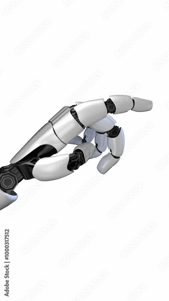 3D rendering robot hand action on white and green background. Concept of AI artificial intelligence and machine learning. 3D rendering robot hand action on white and green background. Concept of AI artificial intelligence and machine learning.
