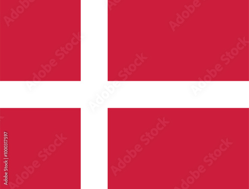 Flag of Denmark. Accurate proportion and official colors.