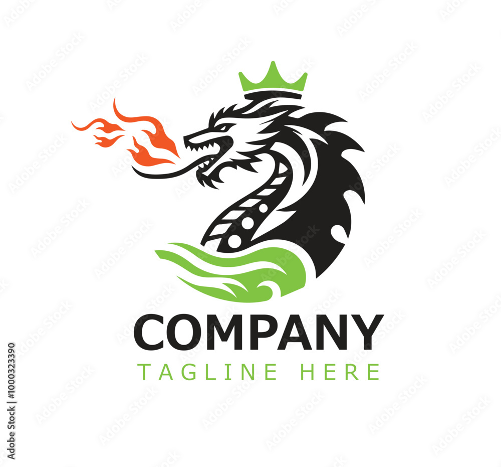 Fototapeta premium Powerful dragon logo