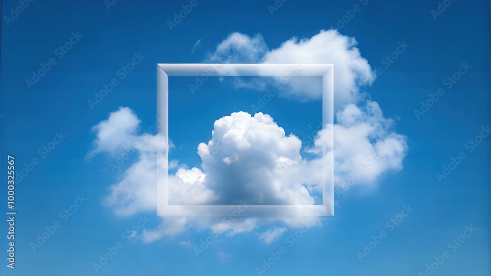 Fluffy Square Frame Clouds in the Skyline: Majestic Cloud Formations and Scenic Sky Views for Atmospheric Visuals for Poster and Digital Design Projects Fluffy Square Frame Clouds in the Skyline: Majestic Cloud Formations and Scenic Sky Views for Atmospheric Visuals for Poster and Digital Design Projects