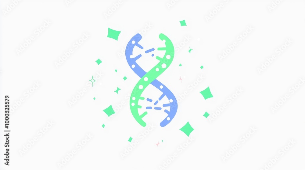 Fototapeta premium Abstract Infinity Symbol with Black, Green, and Blue Spots