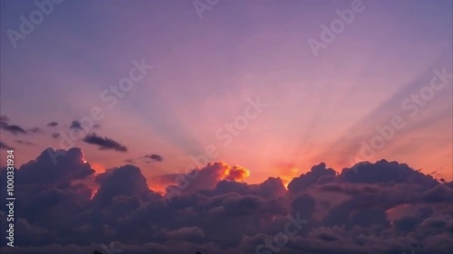 Time lapse of clouds in sky during sunset
