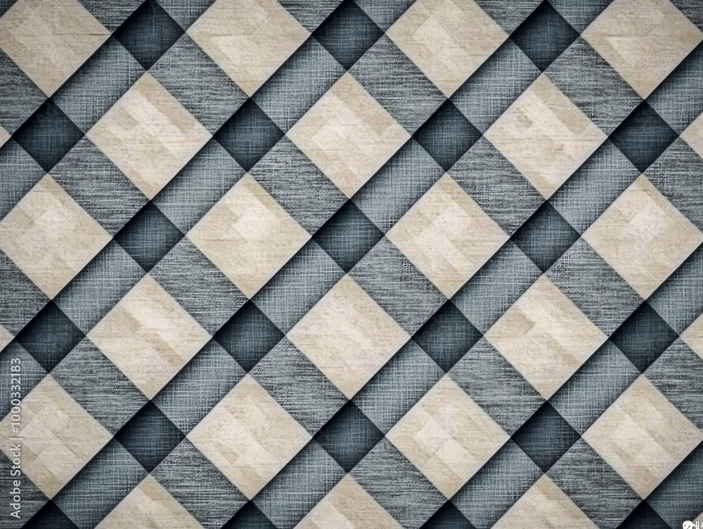 fabric patterned background, diagonally arranged plaid black grey beige textile, backdrop for toy bedding clothing home decor product fabric patterned background, diagonally arranged plaid black grey beige textile, backdrop for toy bedding clothing home decor product