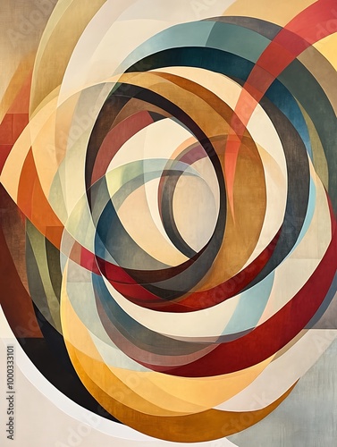 Abstract composition for background, vibrant swirling colors, dynamic artistic design