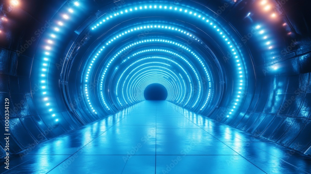 Futuristic Neon Tunnel Futuristic Neon Tunnel