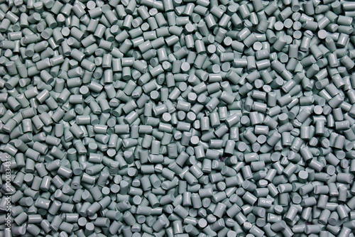 Tablou pe pânză Gray green masterbatch granules, this polymer is a coloring agent for products i